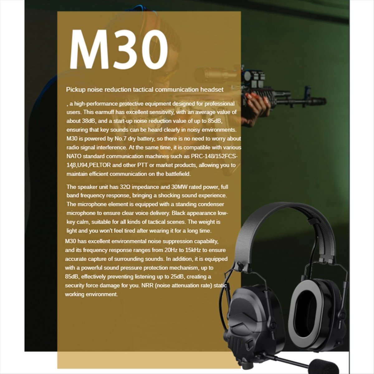 A64I  Headset with Microphone  - Earmuffs Foldable avis et prix