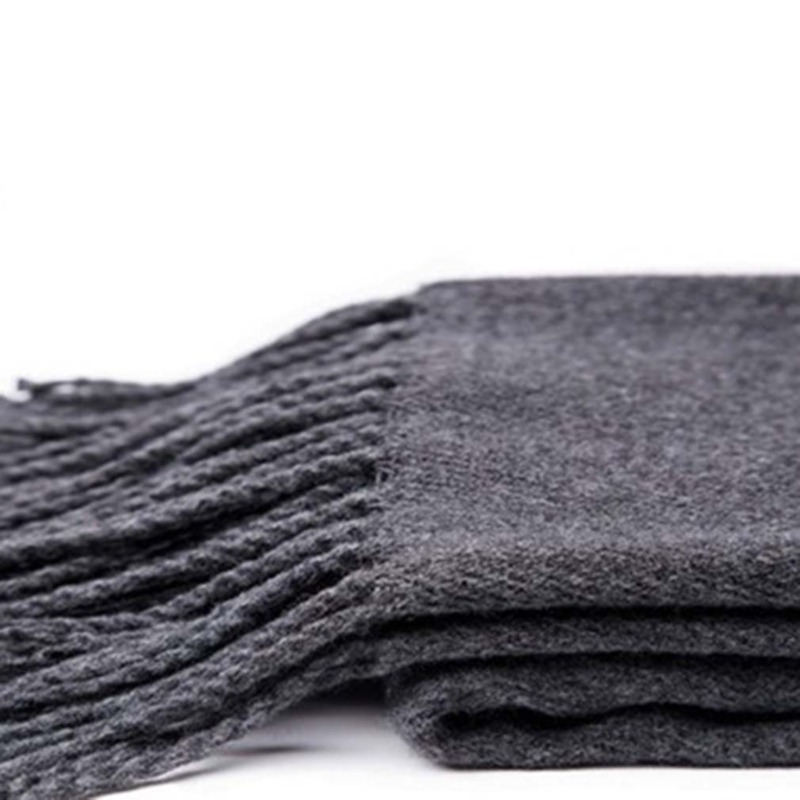 Autumn And Winter Solid Color  - Wool Scarf Men avis et prix