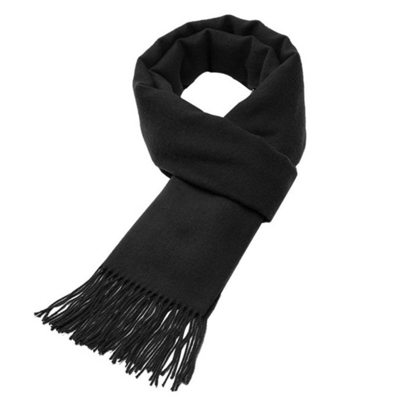 Autumn And Winter Solid Color  - Wool Scarf Men avis et prix