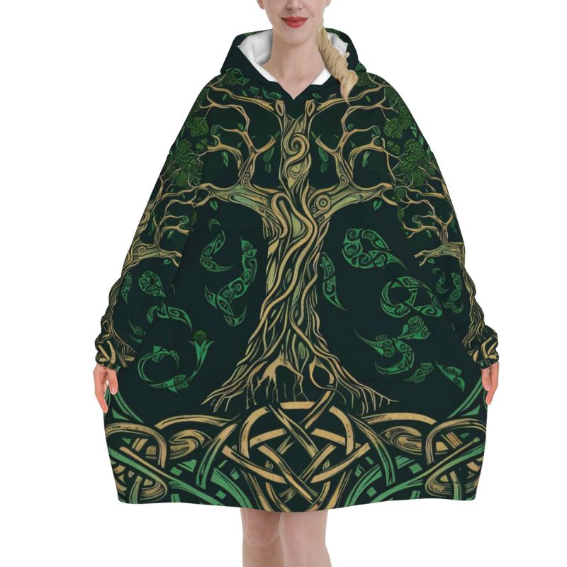 Tree of Life Celtic Pattern Bl - Sherpa Hoodie Fleece avis et prix