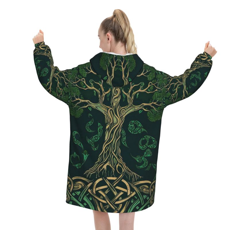 Tree of Life Celtic Pattern Bl - Sherpa Hoodie Fleece avis et prix