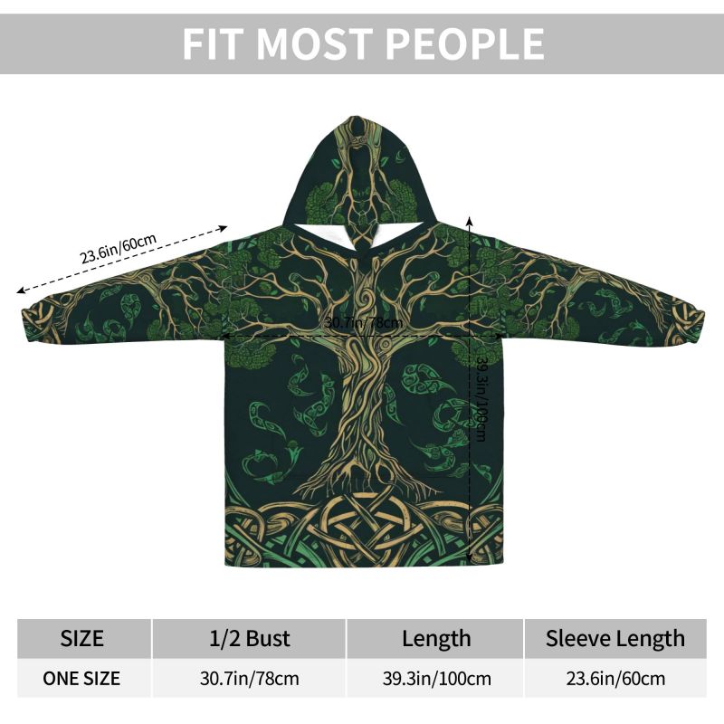 Tree of Life Celtic Pattern Bl - Sherpa Hoodie Fleece avis et prix