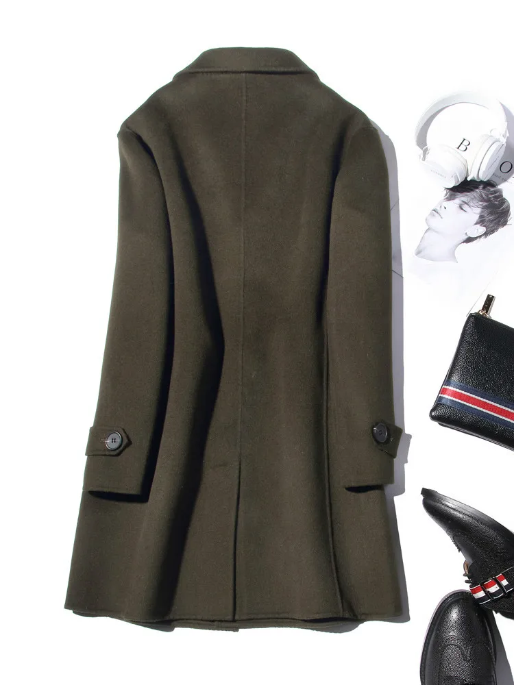AYUNSUE 100% Wool Coat Men Aut - Wool Coat Peacoat avis et prix