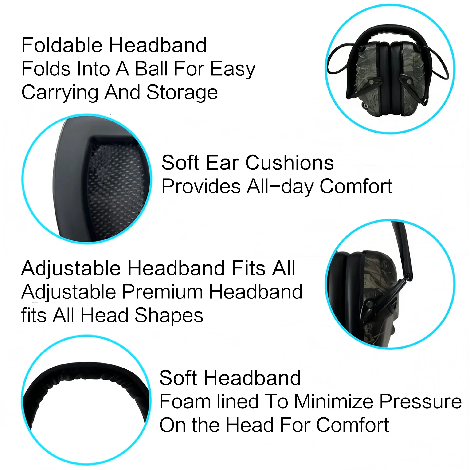 Outdoor Tactical Electronic Sh - Earmuffs Foldable avis et prix