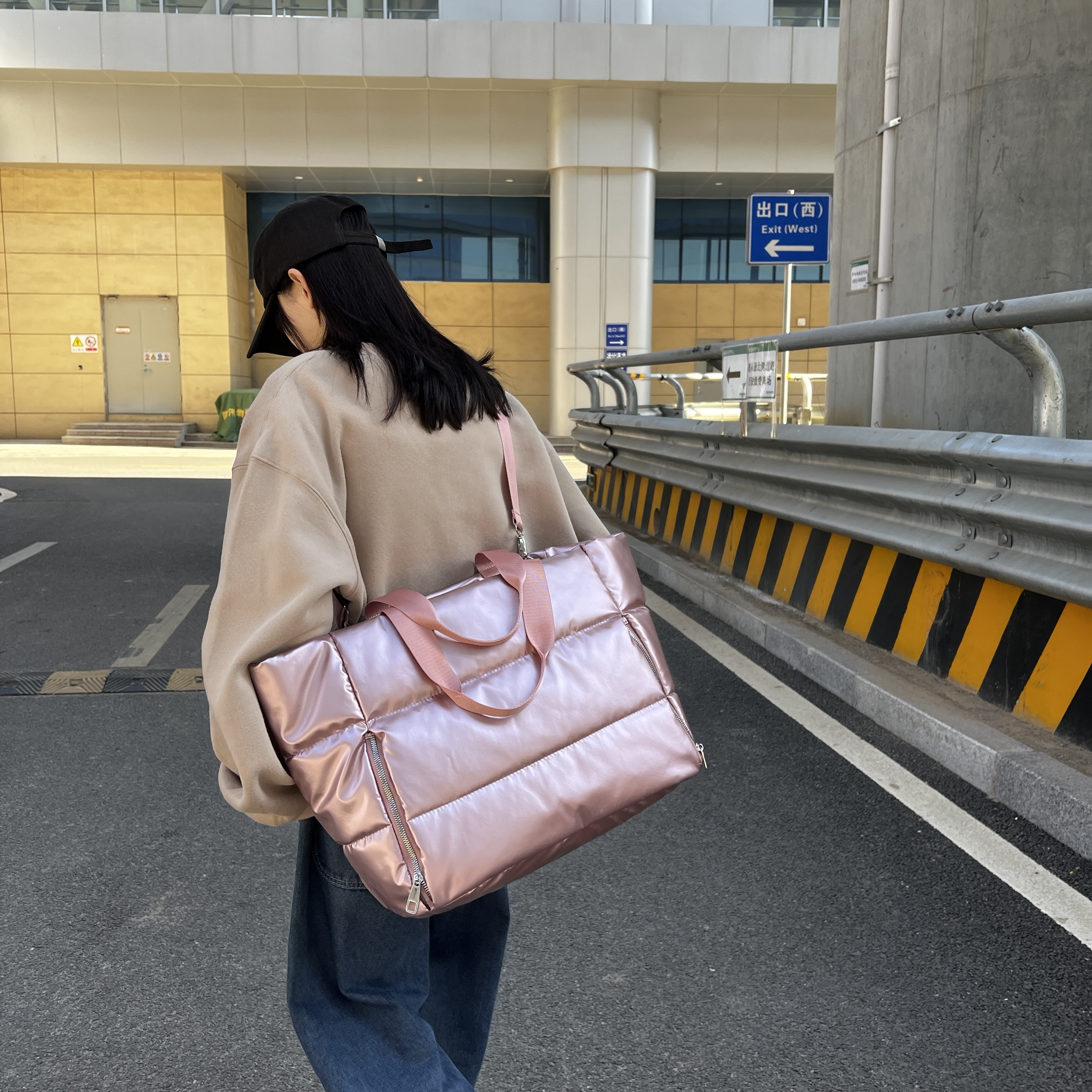 Women Y2k Silver Shoulder Bag  - Down Jacket Packable avis et prix