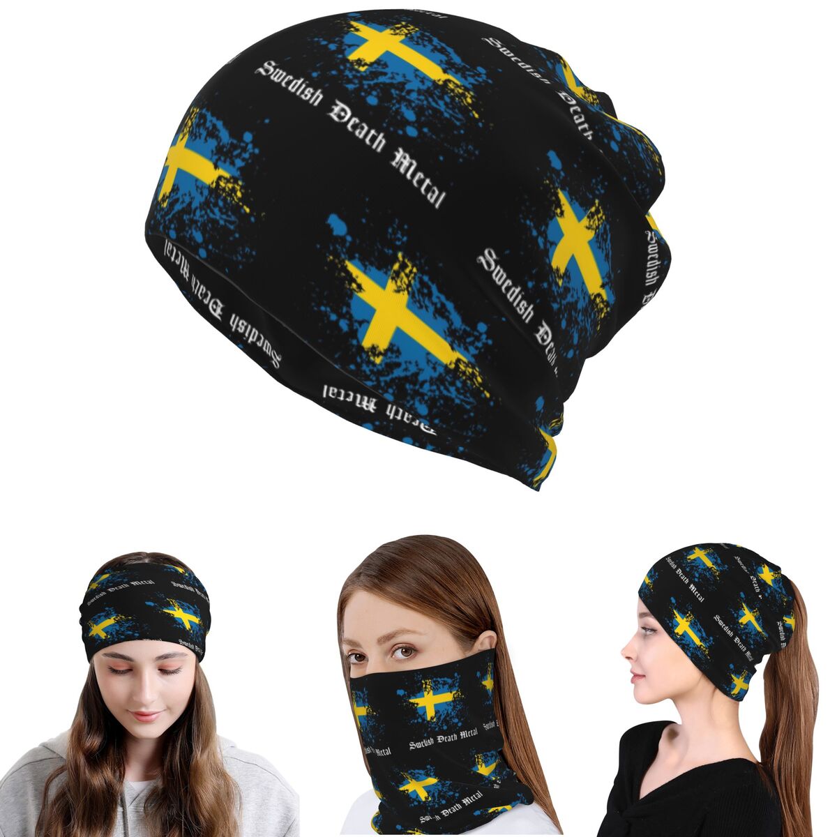 Swedish Death Metal Band Black - Knit Beanie Hat Warm avis et prix