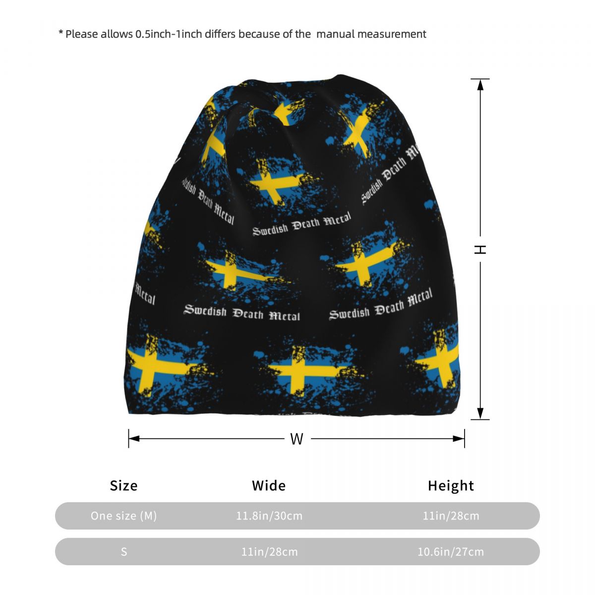 Swedish Death Metal Band Black - Knit Beanie Hat Warm avis et prix