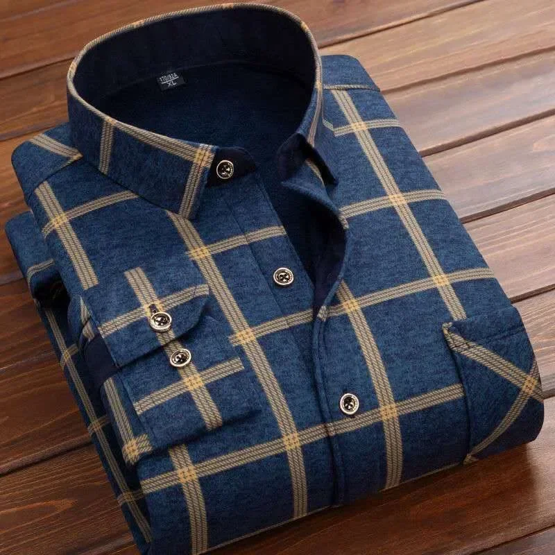 2025 Men's Winter Warm Long Sl - Flannel Shirt Lined avis et prix
