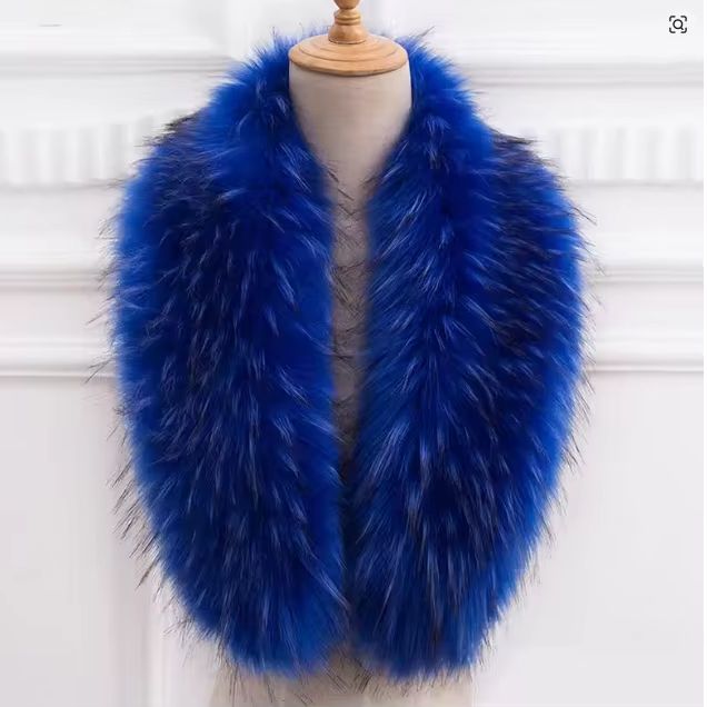 Natural Fur Collar Real raccoo - Shawl Wrap Winter avis et prix
