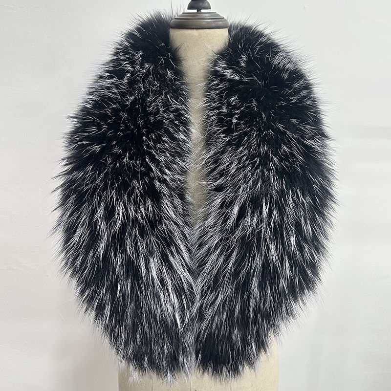 Natural Fur Collar Real raccoo - Shawl Wrap Winter avis et prix