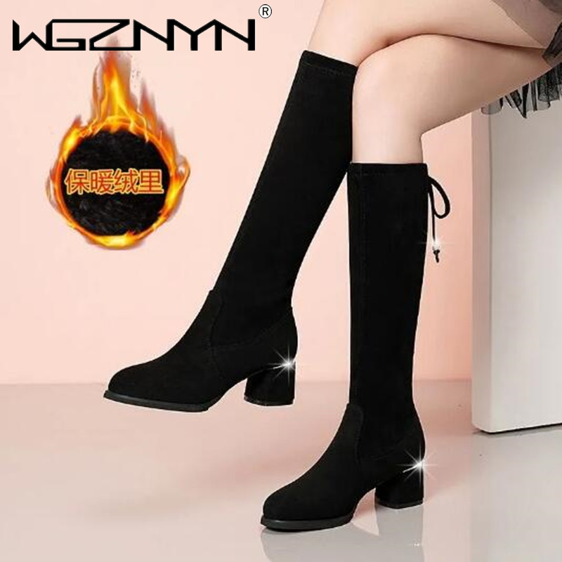Women Autumn Winter Black Knee - Waterproof Winter Boot avis et prix