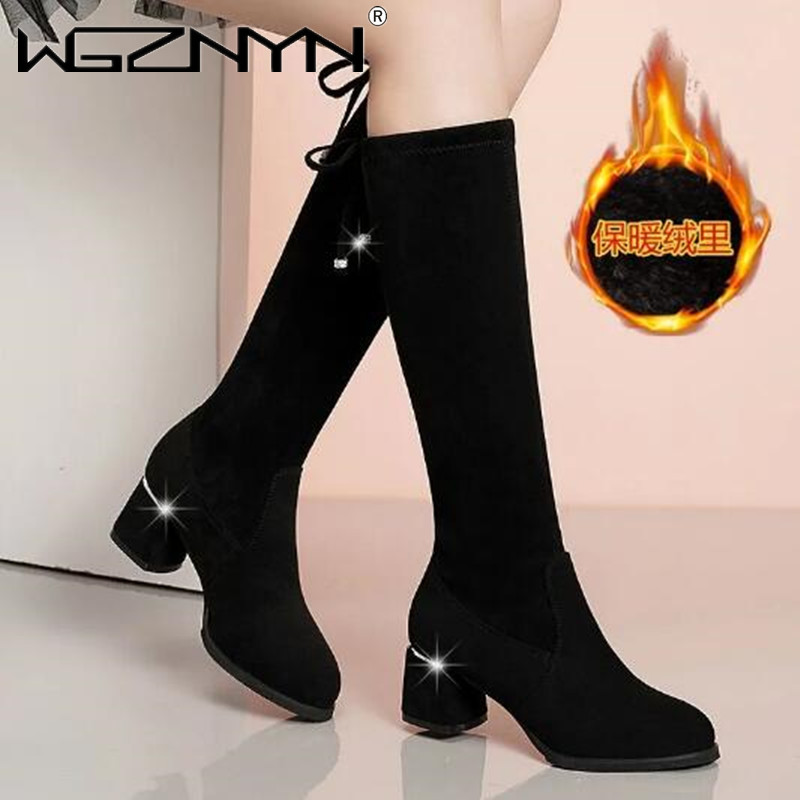 Women Autumn Winter Black Knee - Waterproof Winter Boot avis et prix