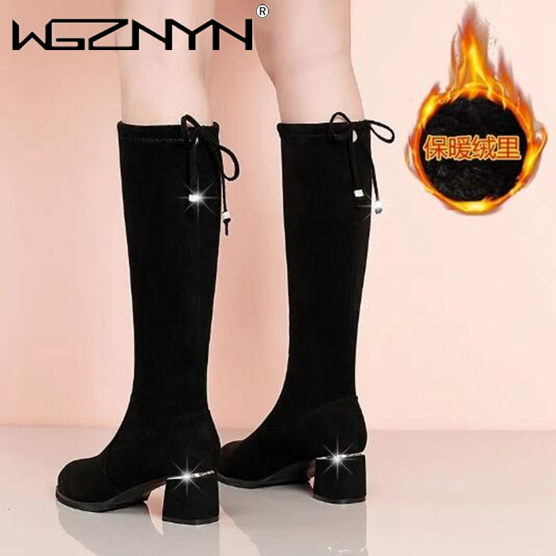 Women Autumn Winter Black Knee - Waterproof Winter Boot avis et prix