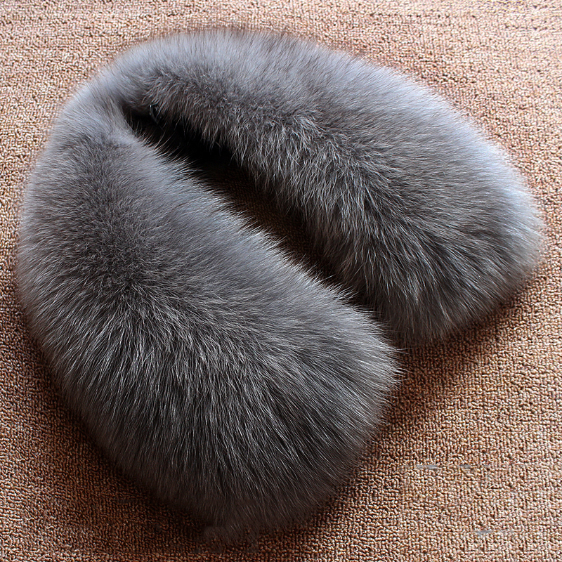 Real wool collar whole fur fox - Wool Scarf Men avis et prix