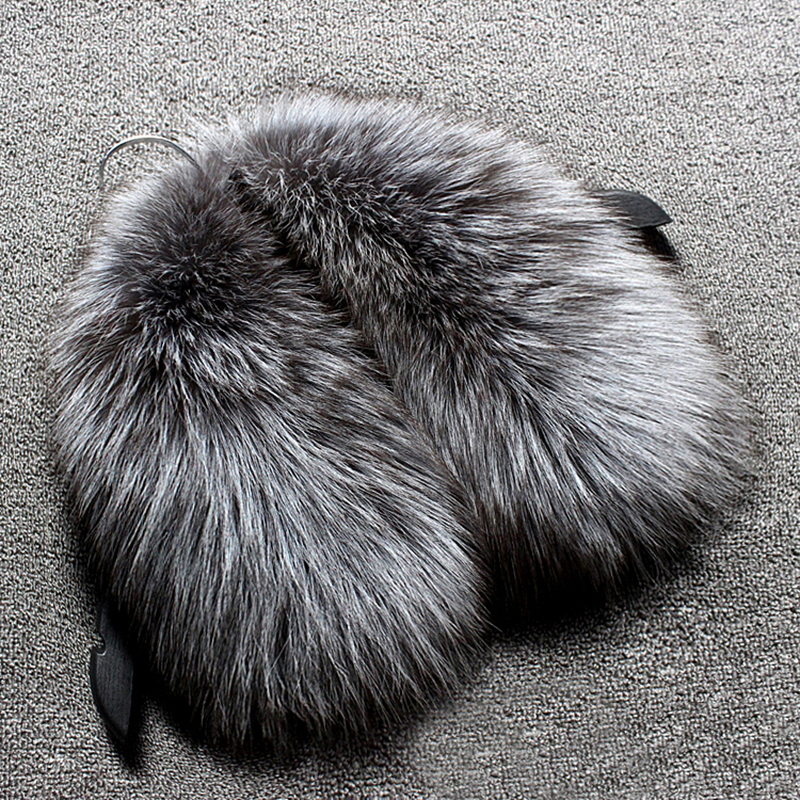 Real wool collar whole fur fox - Wool Scarf Men avis et prix