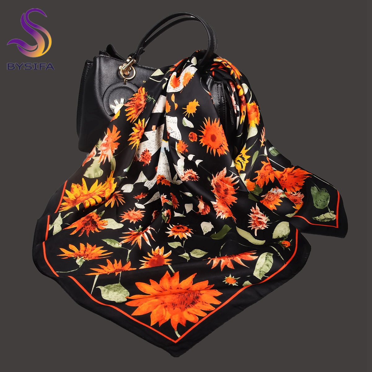 BYSIFA Letters Silk Scarf Shaw - Shawl Wrap Winter avis et prix