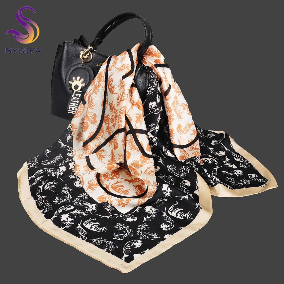 BYSIFA Letters Silk Scarf Shaw - Shawl Wrap Winter avis et prix