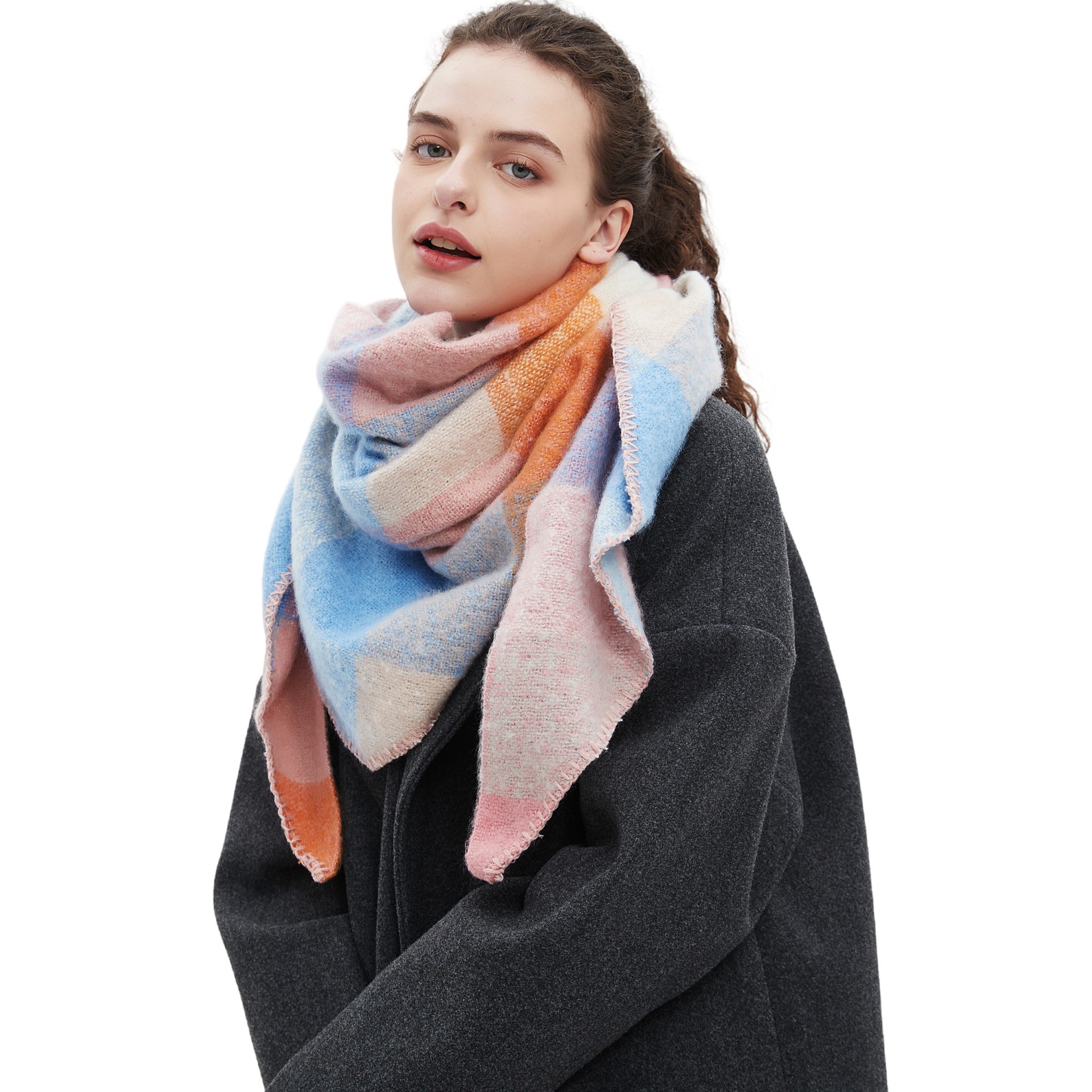 Women's Plaid Scarf Shawl  Sho - Shawl Wrap Winter avis et prix