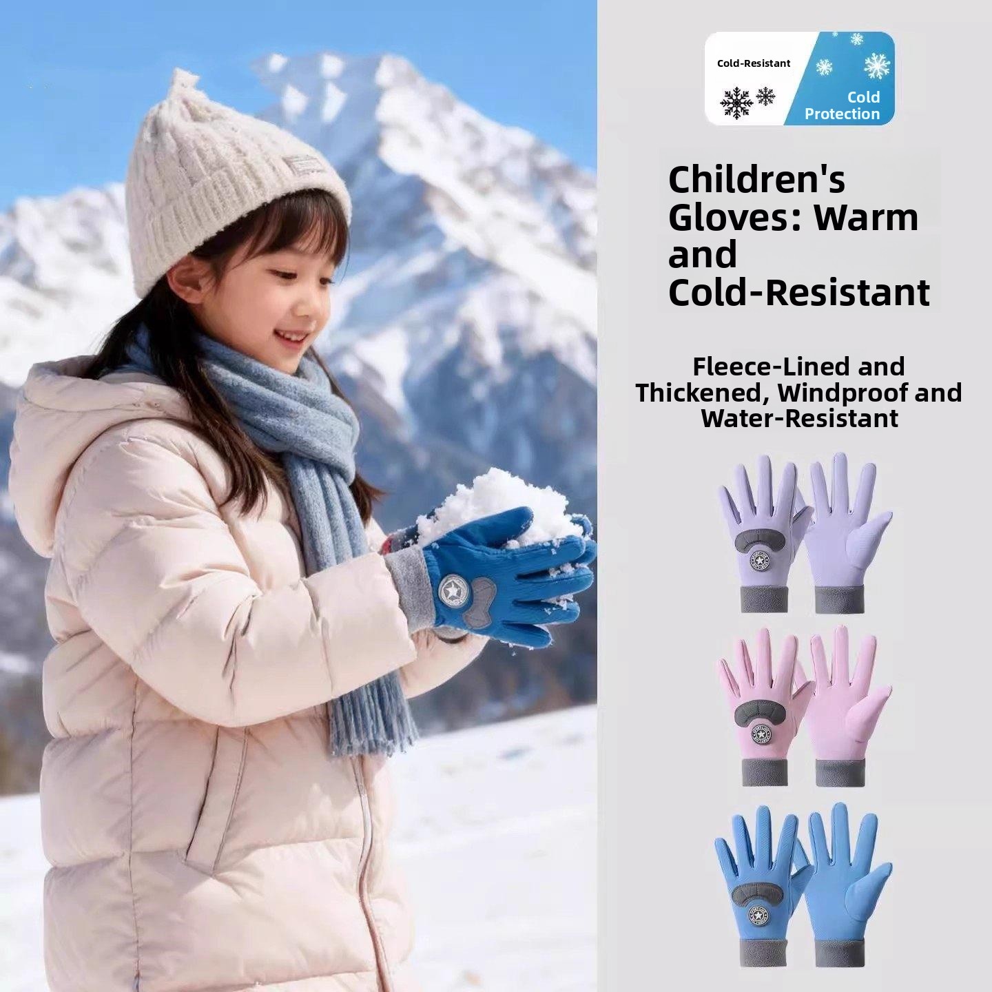 Children's Ski Gloves Winter W - Snow Glove Insulated avis et prix