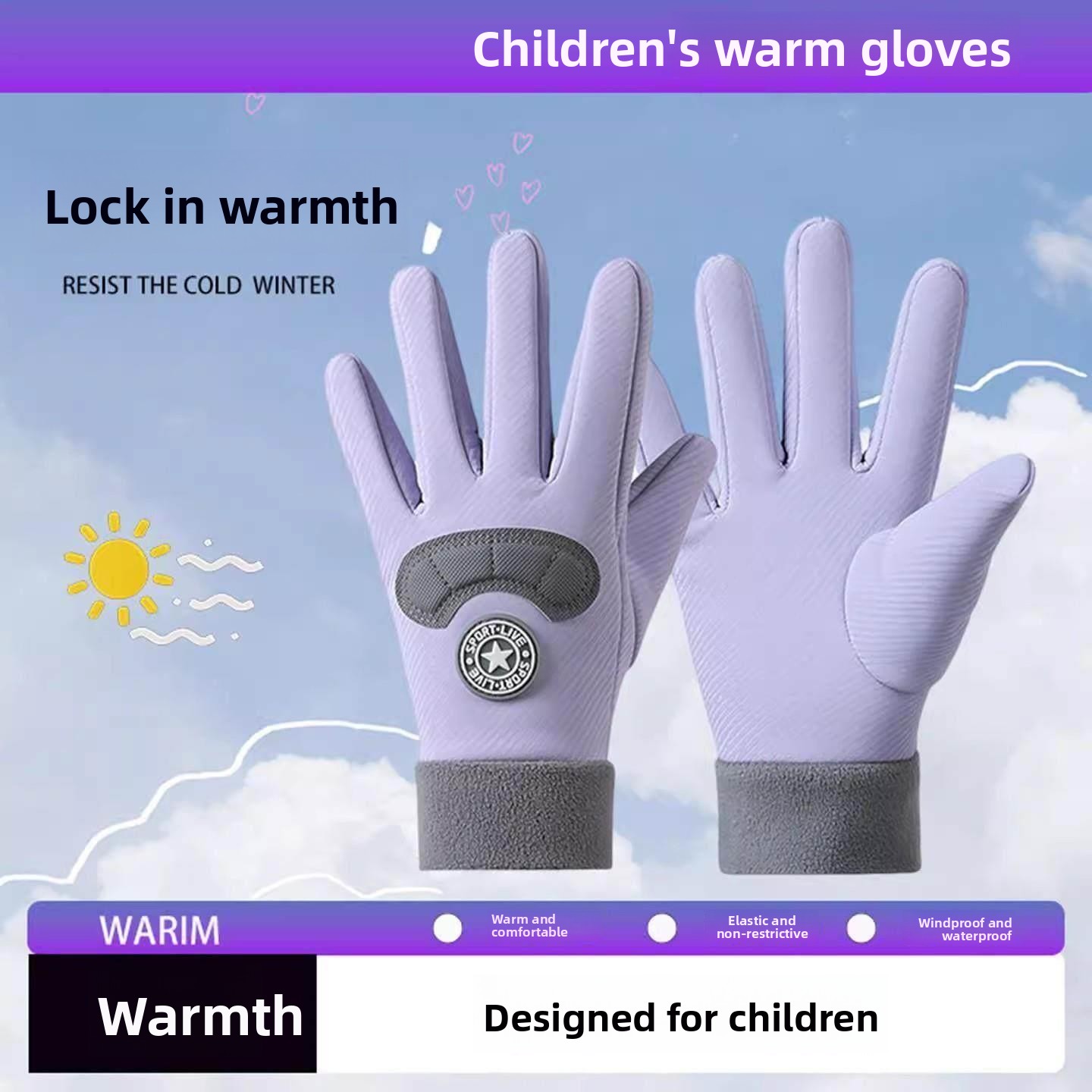 Children's Ski Gloves Winter W - Snow Glove Insulated avis et prix