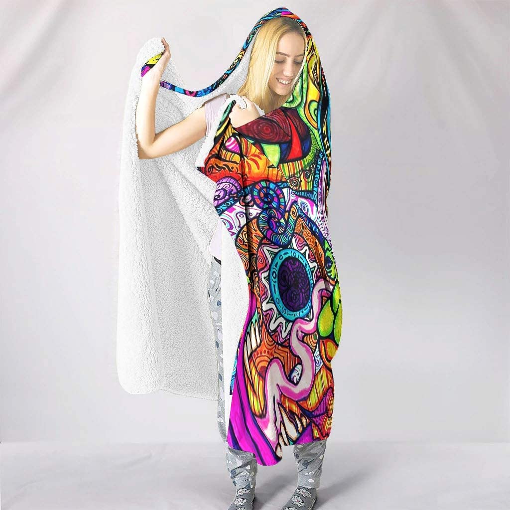 Abstract Bright Trippy Rainbow - Sherpa Hoodie Fleece avis et prix