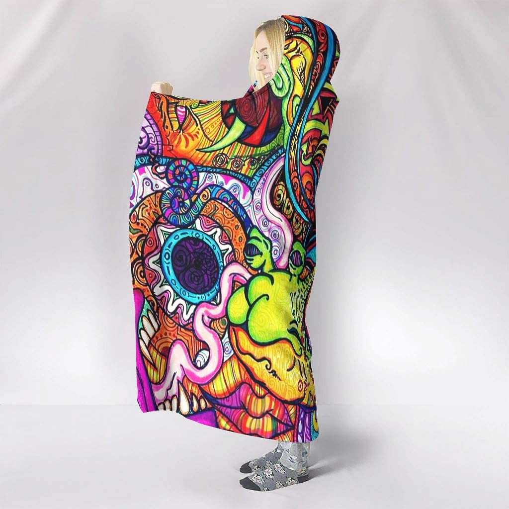 Abstract Bright Trippy Rainbow - Sherpa Hoodie Fleece avis et prix