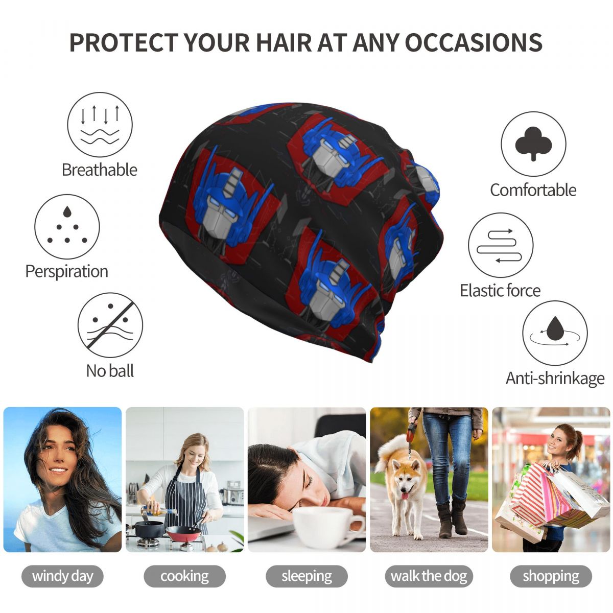 Optimus Prime Bust Bandana Nec - Knit Beanie Hat Warm avis et prix