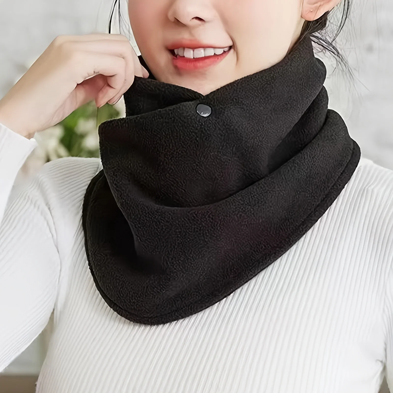 Classic Solid Color Snap Neck  - Neck Gaiter Fleece avis et prix