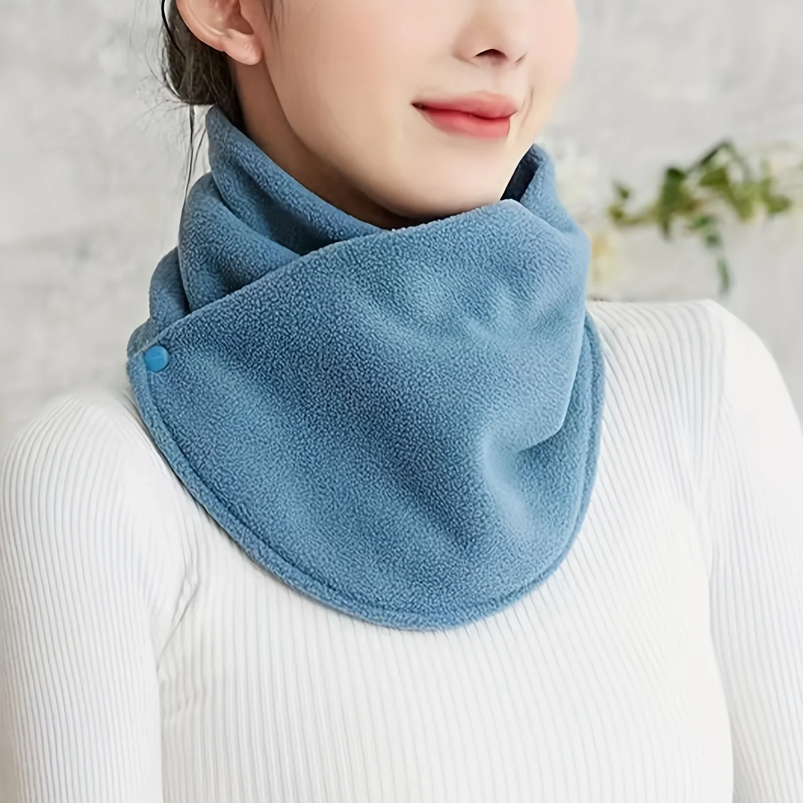 Classic Solid Color Snap Neck  - Neck Gaiter Fleece avis et prix