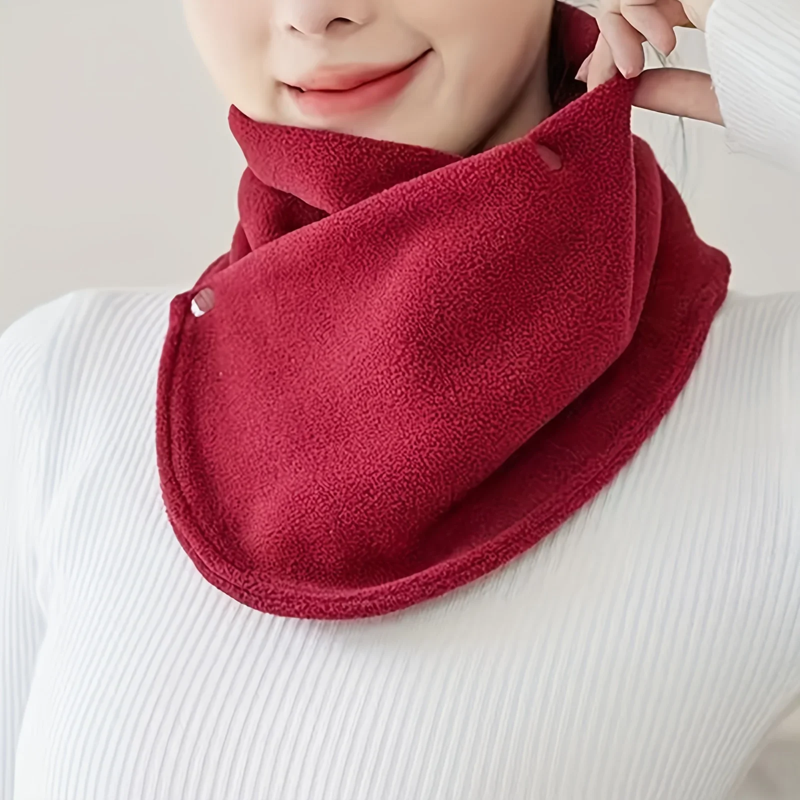 Classic Solid Color Snap Neck  - Neck Gaiter Fleece avis et prix
