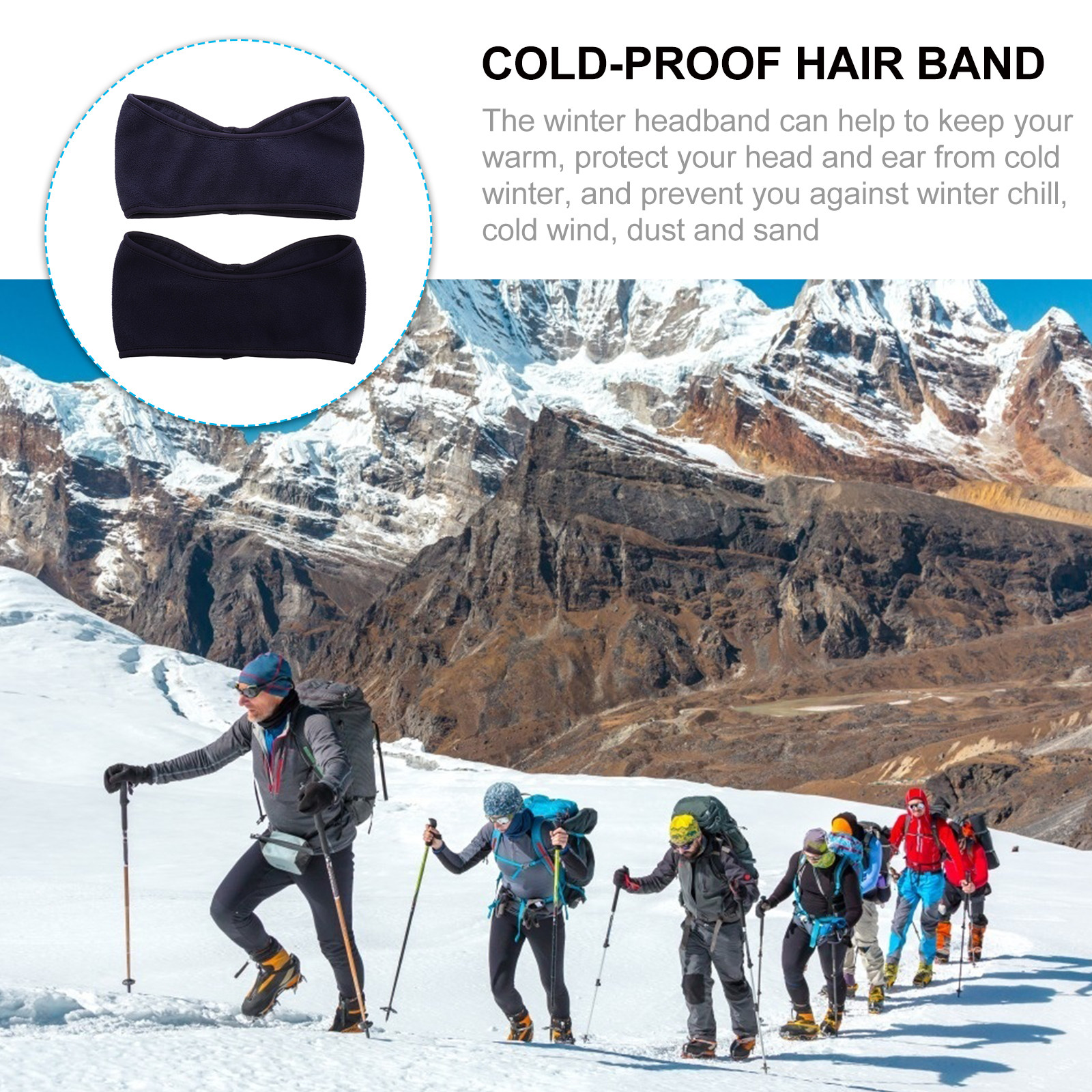 2Pcs Windproof Warm Headband P - Fleece Ear Warmer Band avis et prix