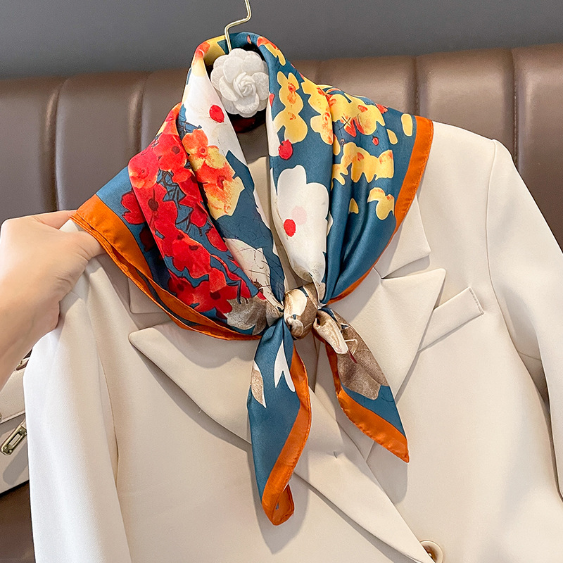 70x70cm Silk Scarf Square For  - Shawl Wrap Winter avis et prix