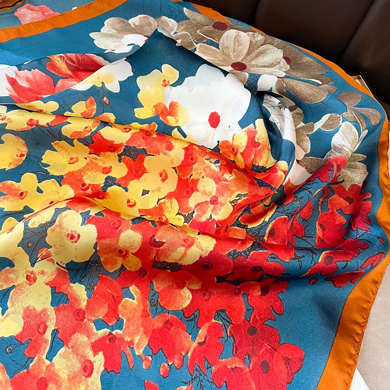 70x70cm Silk Scarf Square For  - Shawl Wrap Winter avis et prix