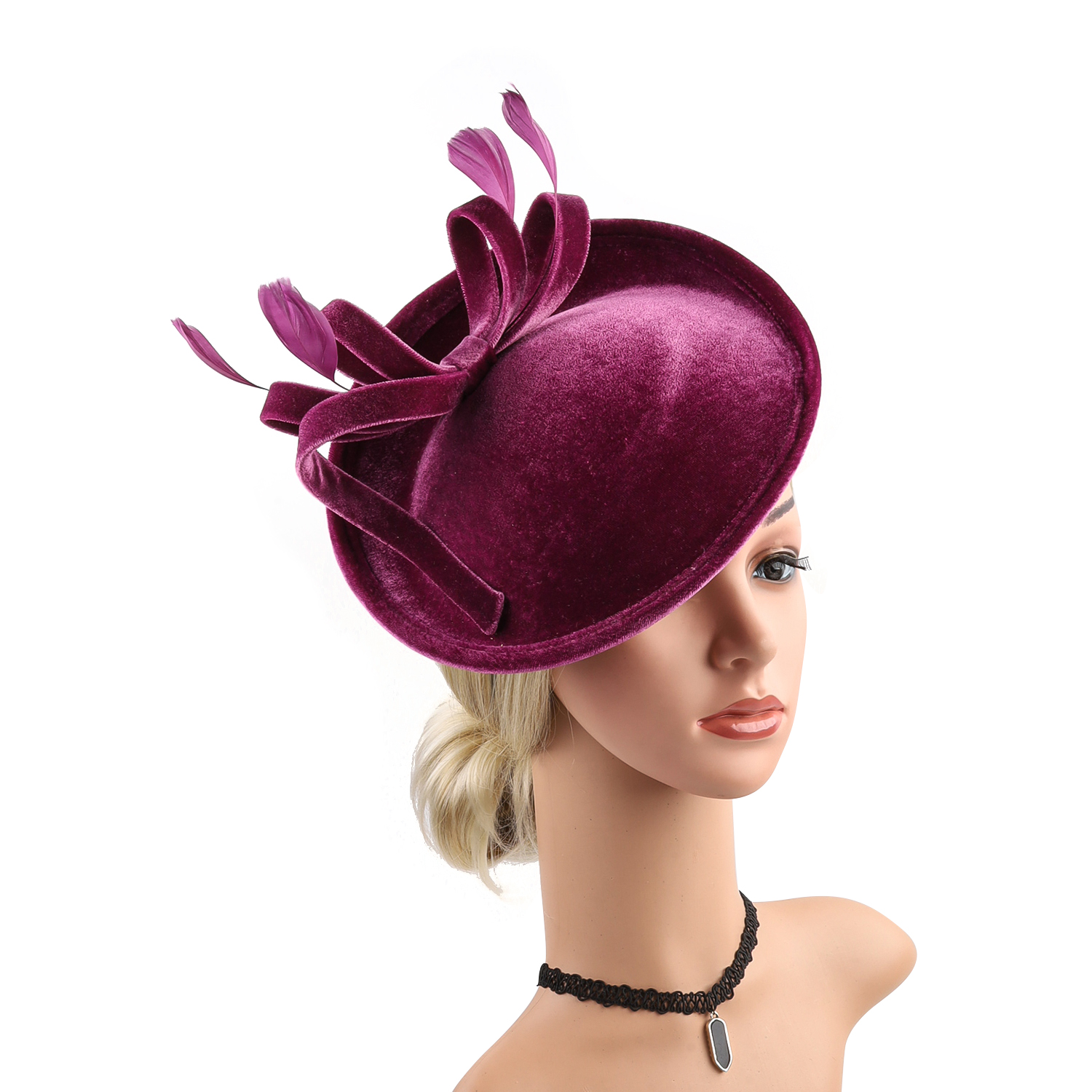 Velour Velvet Fascinator Feath - Winter Headband Fleece avis et prix