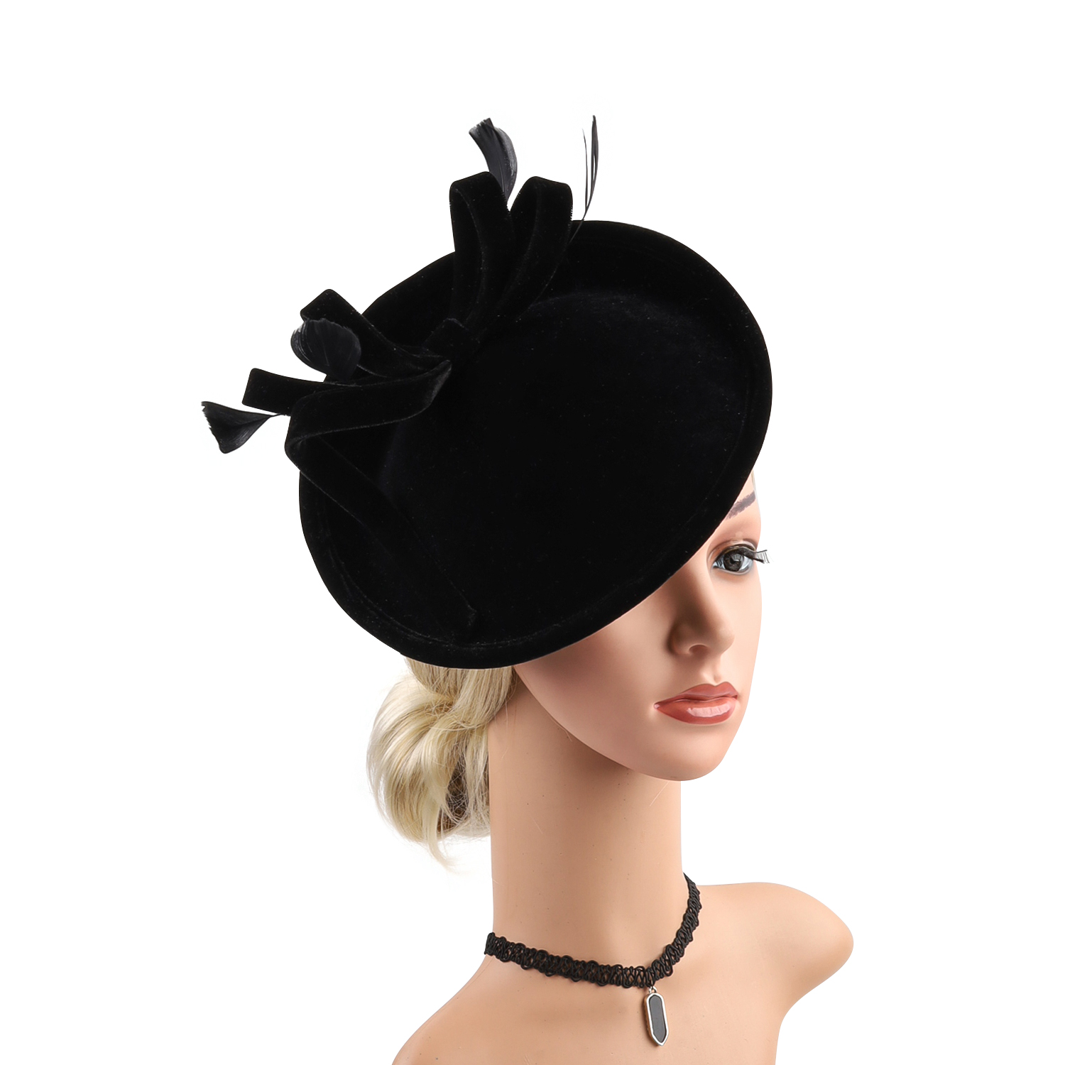Velour Velvet Fascinator Feath - Winter Headband Fleece avis et prix