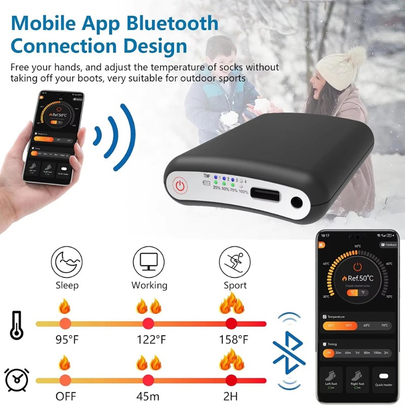 For Winter Heated Glove Insole - Heated Vest Battery avis et prix