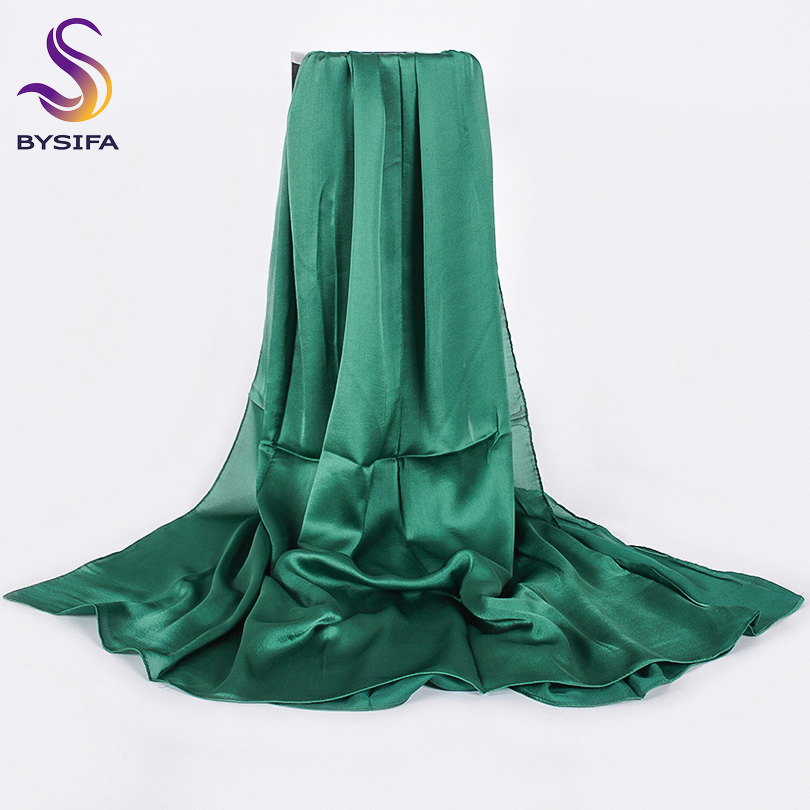 [BYSIFA] Solid Color Silk Scar - Shawl Wrap Winter avis et prix