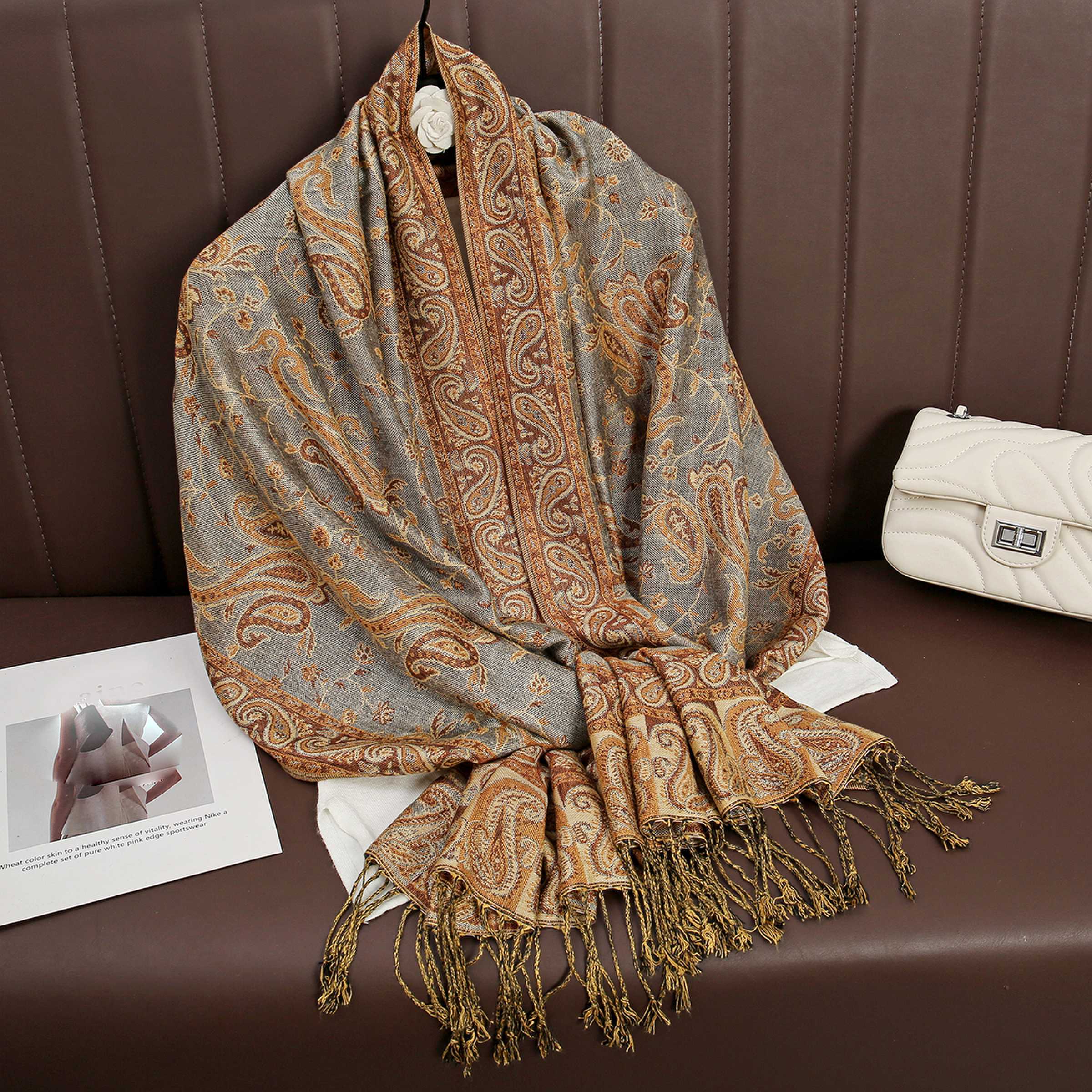 Luxury Brand Autumn Cashmere P - Cashmere Pashmina Wrap avis et prix