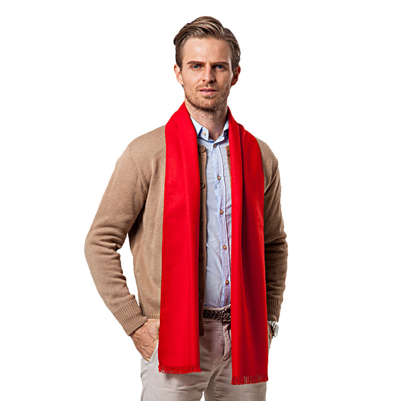 Fashion Winter Solid Color Men - Wool Scarf Men avis et prix