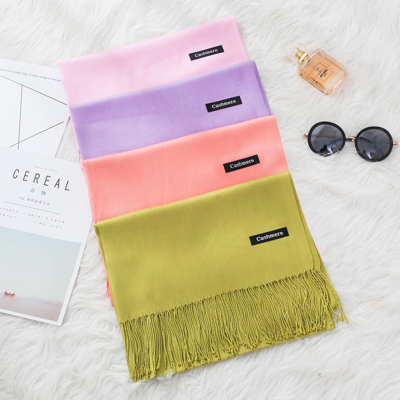 Fashion Solid Color 2020 Women - Cashmere Pashmina Wrap avis et prix
