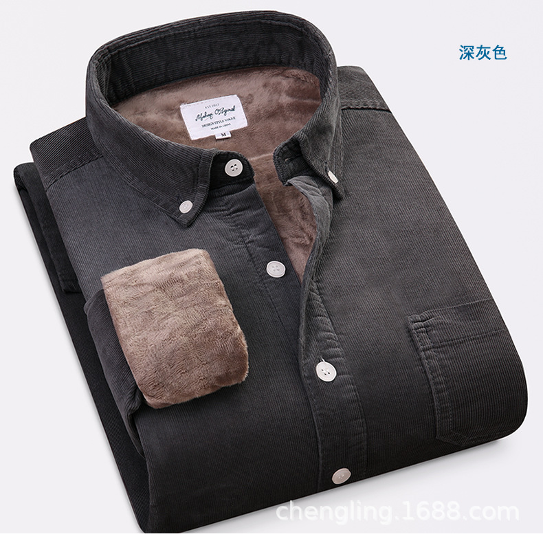Corduroy Warm Shirts Cotton Pl - Flannel Shirt Lined avis et prix