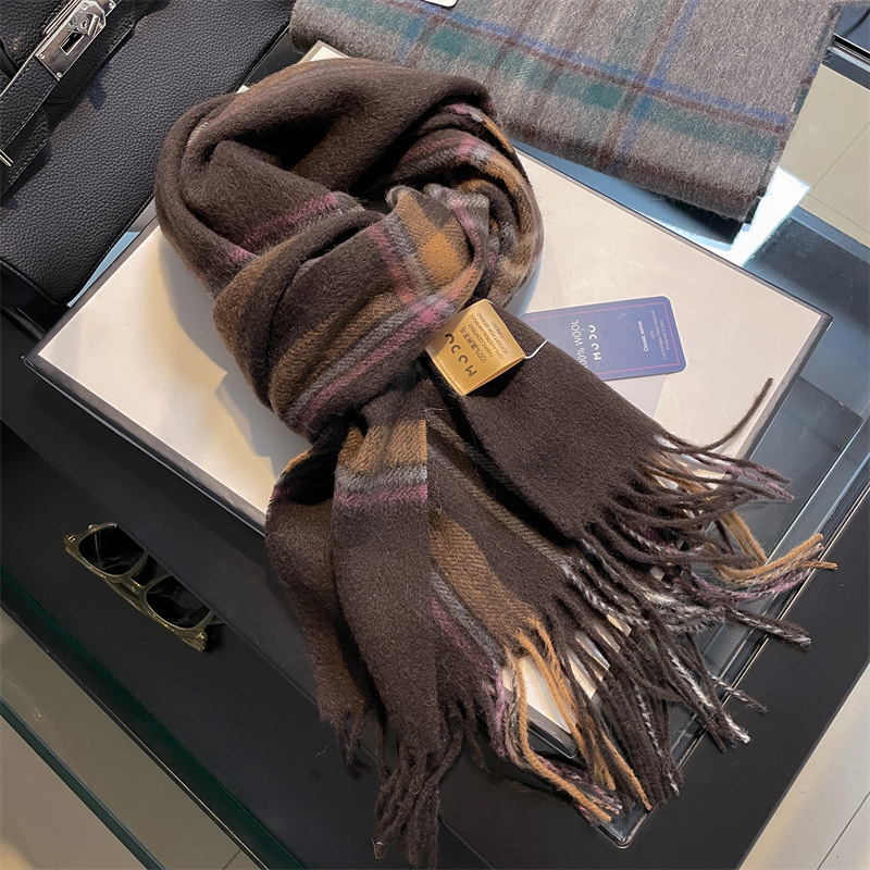 High Quality Pure 100% Wool Me - Wool Scarf Men avis et prix