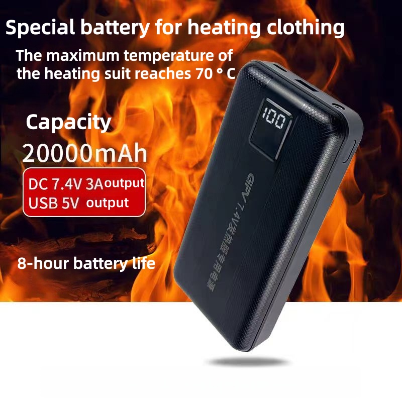 New Large Capacity 7.4V/3A/160 - Heated Vest Battery avis et prix