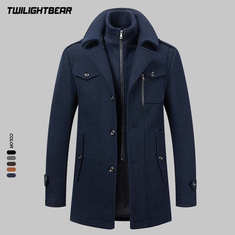 Winter Men's Wool Coat Oversiz - Wool Coat Peacoat avis et prix