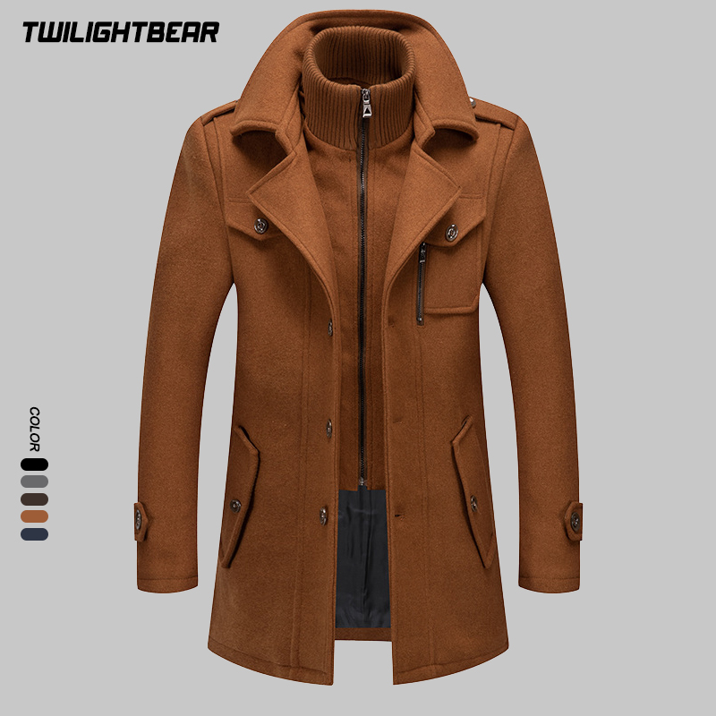 Winter Men's Wool Coat Oversiz - Wool Coat Peacoat avis et prix
