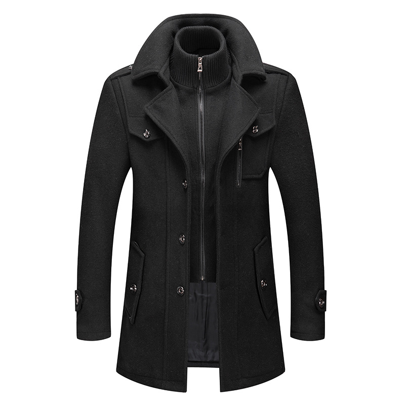 Winter Men's Wool Coat Oversiz - Wool Coat Peacoat avis et prix