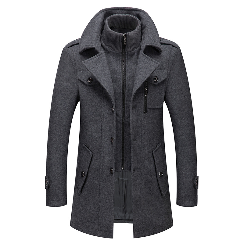 Winter Men's Wool Coat Oversiz - Wool Coat Peacoat avis et prix