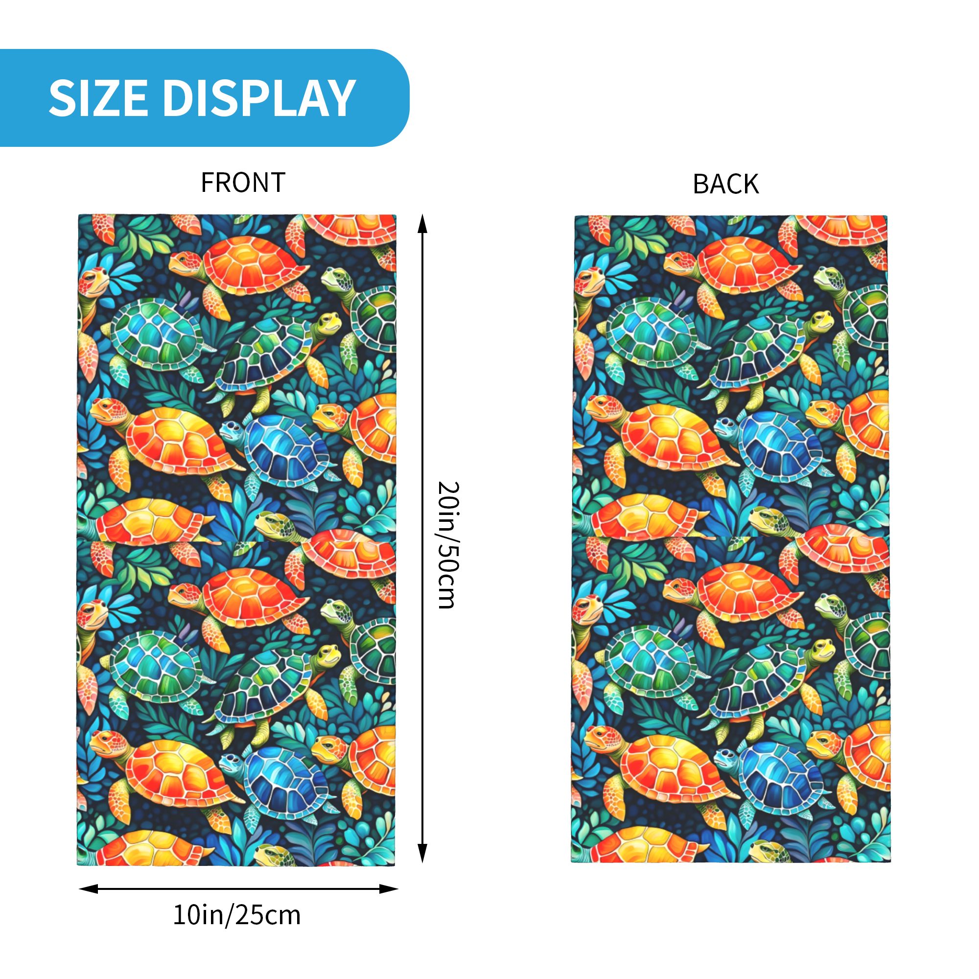 Custom Funny Colorful Sea Turt - Neck Gaiter Fleece avis et prix