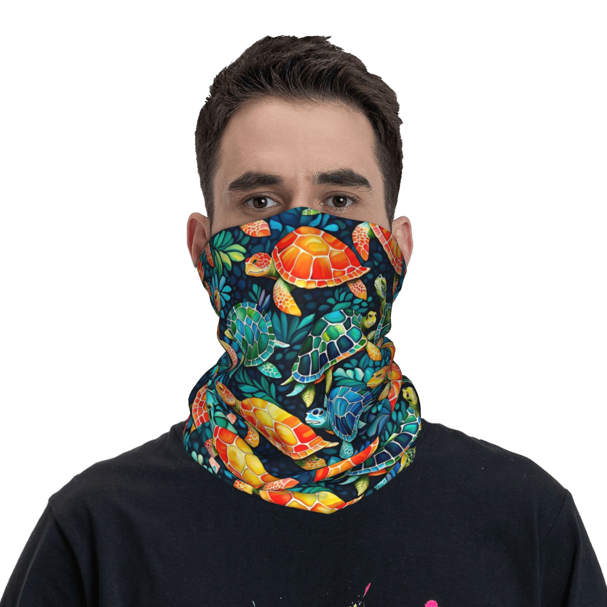 Custom Funny Colorful Sea Turt - Neck Gaiter Fleece avis et prix