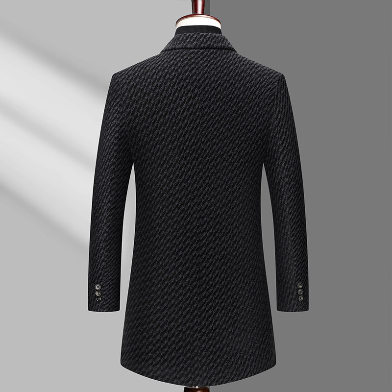 Long Coat Men Mens Wool Jacket - Wool Coat Peacoat avis et prix
